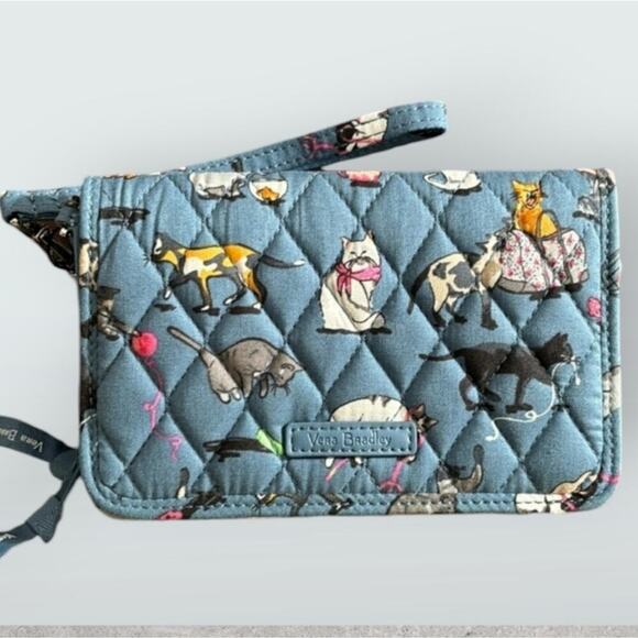 Vera Bradley 3‎ in One RFID Crossbody In Cats Meow New - Picture 1 of 13